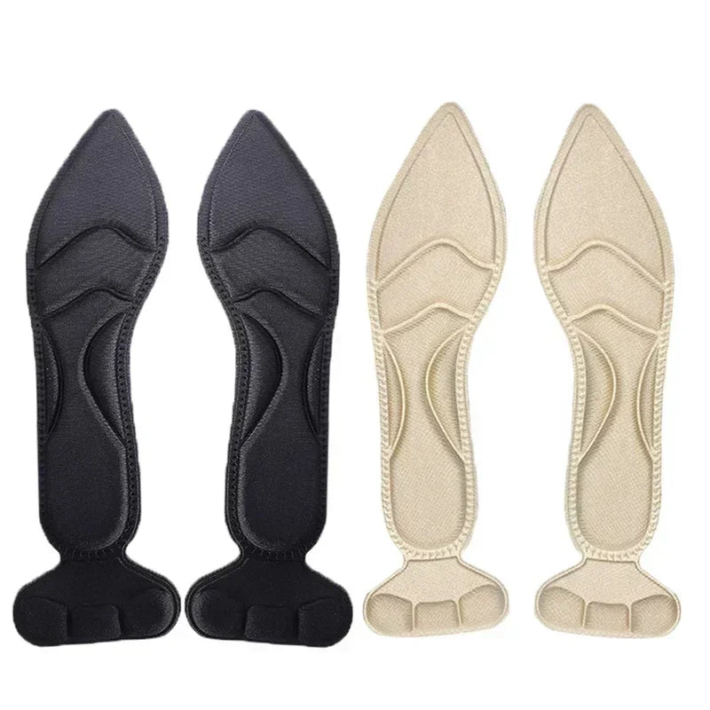 Memory Foam Insoles Women High-heel Shoes Insoles Anti-slip Cutable Insole Comfort Breathable Heel Protection Massage Shoe Pads